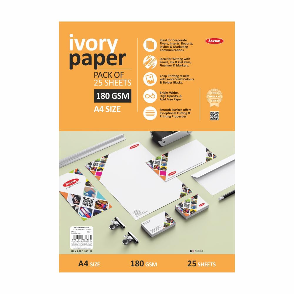 Anupam Ivory Paper Loose Sheets - Art & Craft Painting and Project work